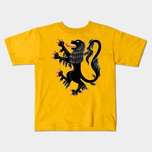 Lion Rampant Sable Kids T-Shirt